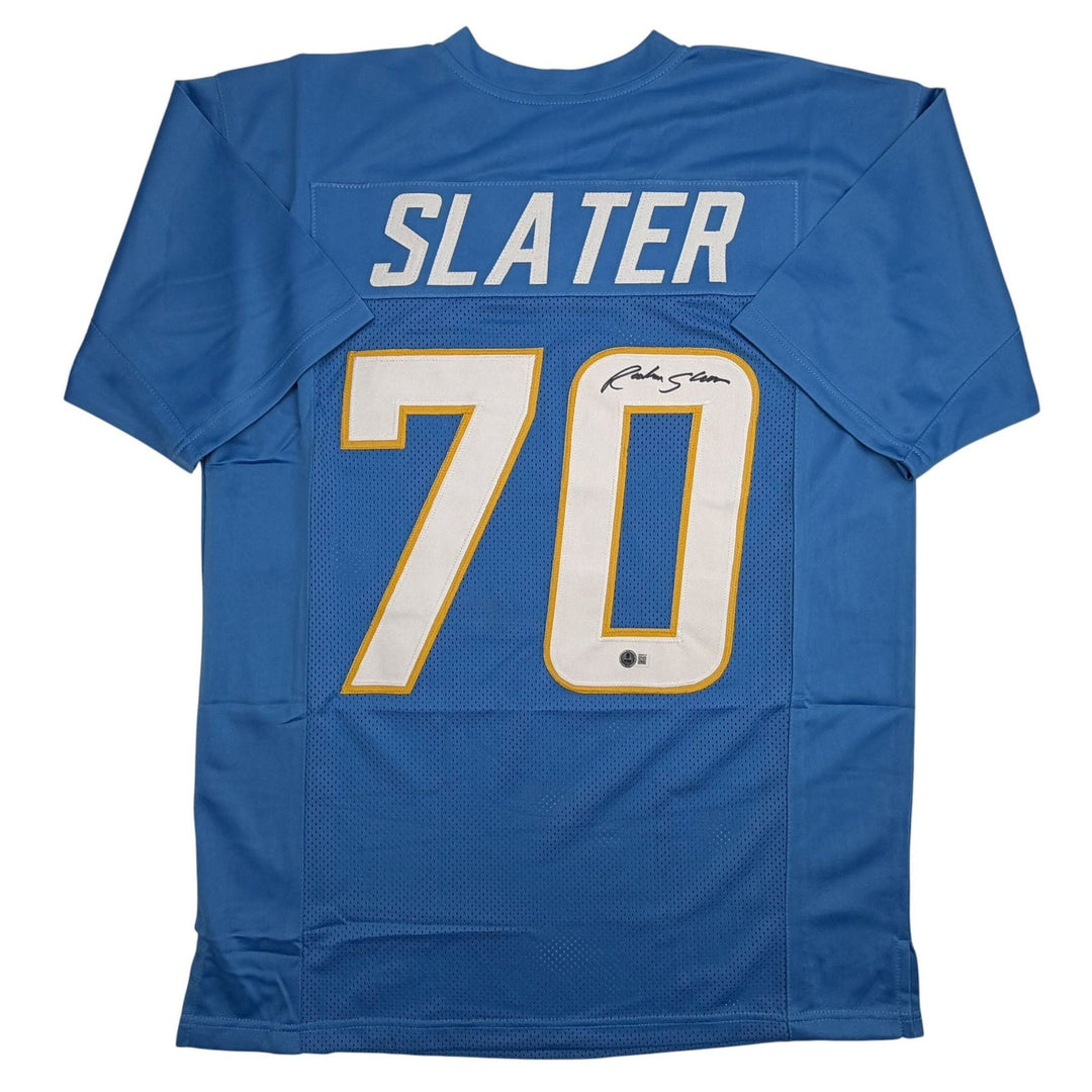 Autographed/Signed Rashawn Slater LA Powder Blue Jersey Beckett BAS COA