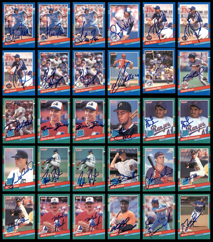 1991 Donruss Baseball Autographed Signed Cards Lot Of 318