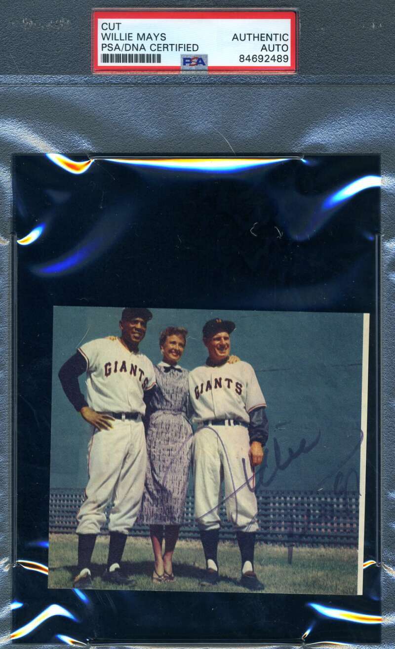 Willie Mays PSA DNA Coa Signed Photo New York Giants Autographed
