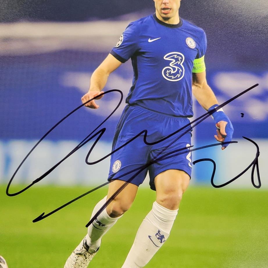 Cesar Azpilicueta signed Chelsea FC 11x14 photo 9 autograph ~ Beckett BAS Holo