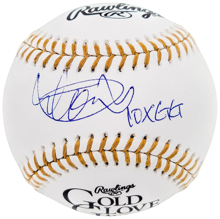 Ichiro Suzuki Auto Official MLB Gold Glove Logo Baseball Mariners 10x GG IS Holo