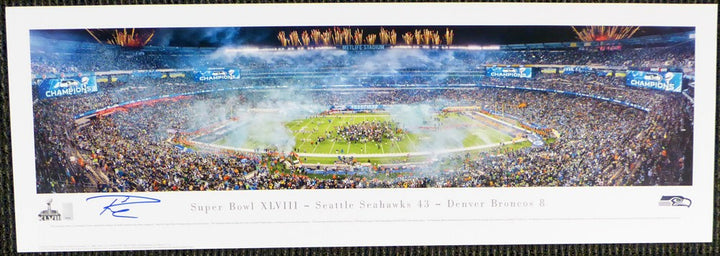 Russell Wilson Signed 13x40 SB XLVIII Panoramic Photo Seattle Seahawks RW Holo