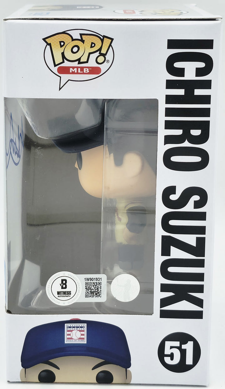 Ichiro Suzuki Signed HOF Funko Pop #51 Seattle Mariners IS Holo & Beckett Wit