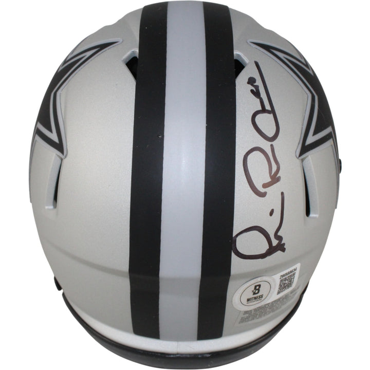 Michael Irvin Autographed/Signed Dallas Cowboys Rave Mini Helmet Beckett 53628