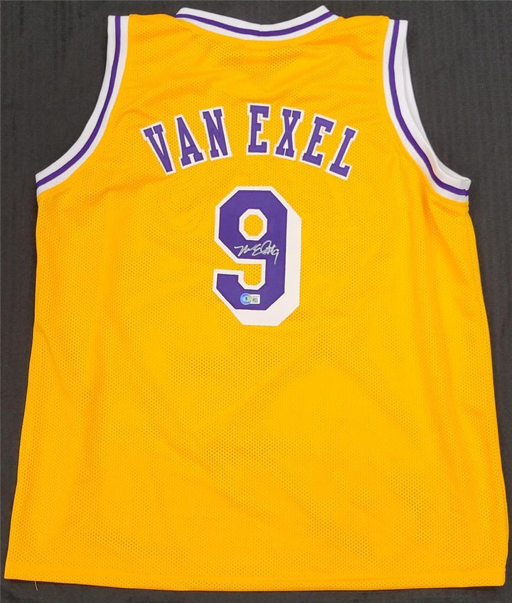 Nick Van Exel autograph signed Lakers Jersey auto ~ Beckett BAS Witness Holo