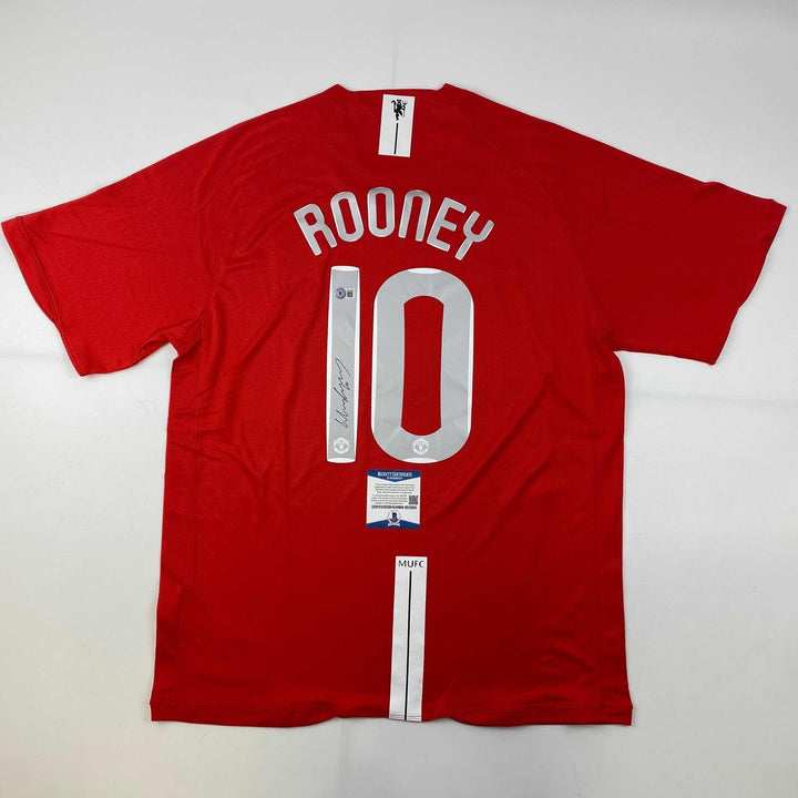 Autographed/Signed Wayne Rooney Manchester United 2008 Jersey Beckett COA