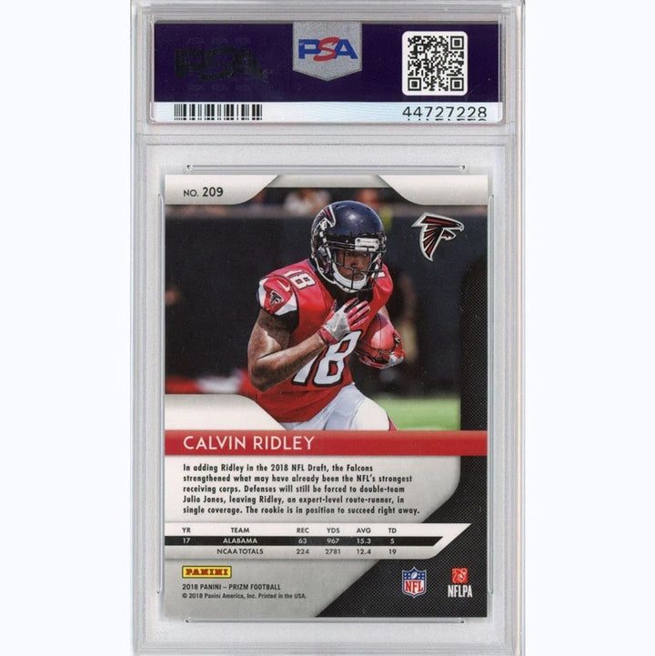 Graded 2018 Panini Prizm CALVIN RIDLEY #209 Rookie Card PSA 10 Gem Mint