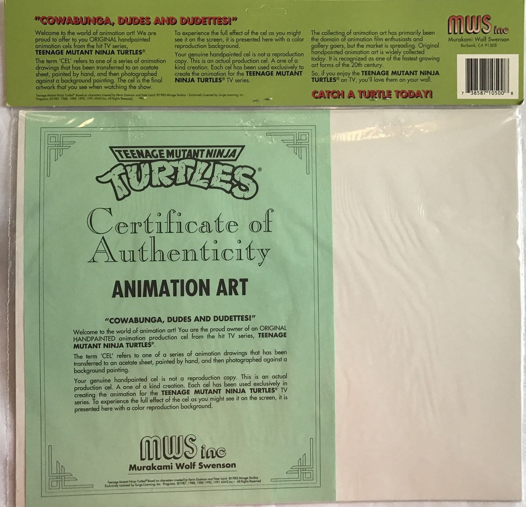 Teenage Mutant Ninja Turtles Hand Painted Animation Cel TMNT Shredder +1 Boy
