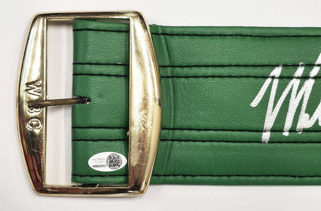 Mike Tyson & Evander Holyfield Auto Green WBC World Championship Boxing Belt JSA