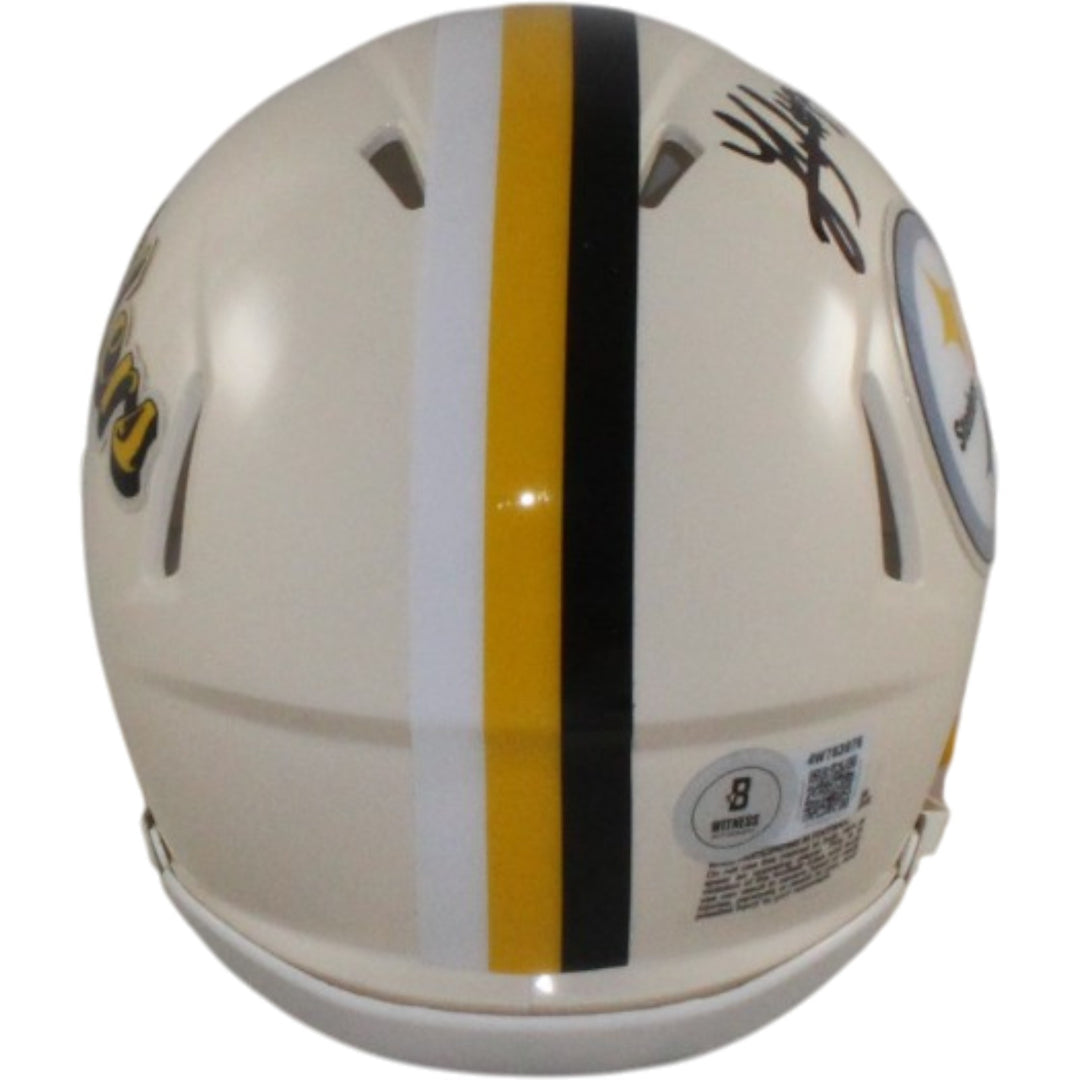 Jack Sawyer Autographed Pittsburgh Steelers Retro Mini Helmet Beckett WIT 56959