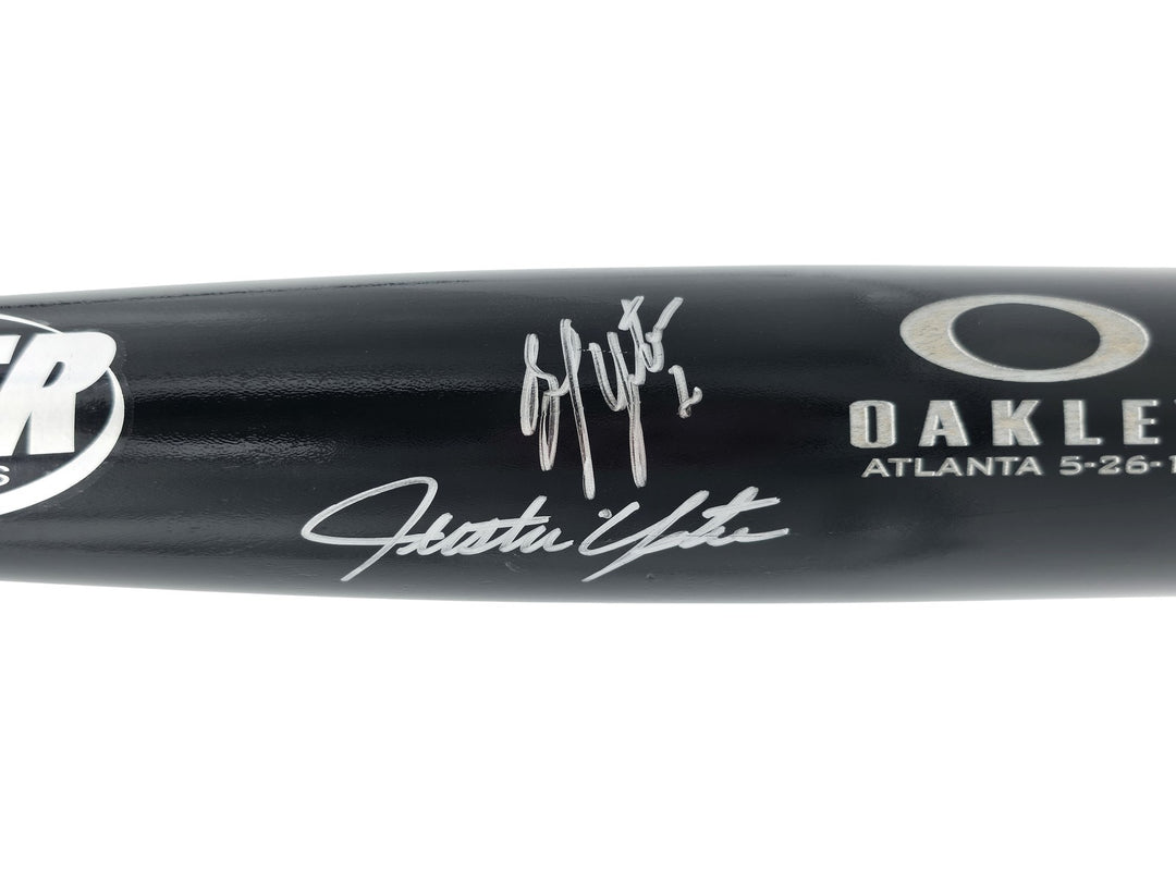BJ & Justin Upton Autographed Zinger Baseball Bat Beckett BAS QR