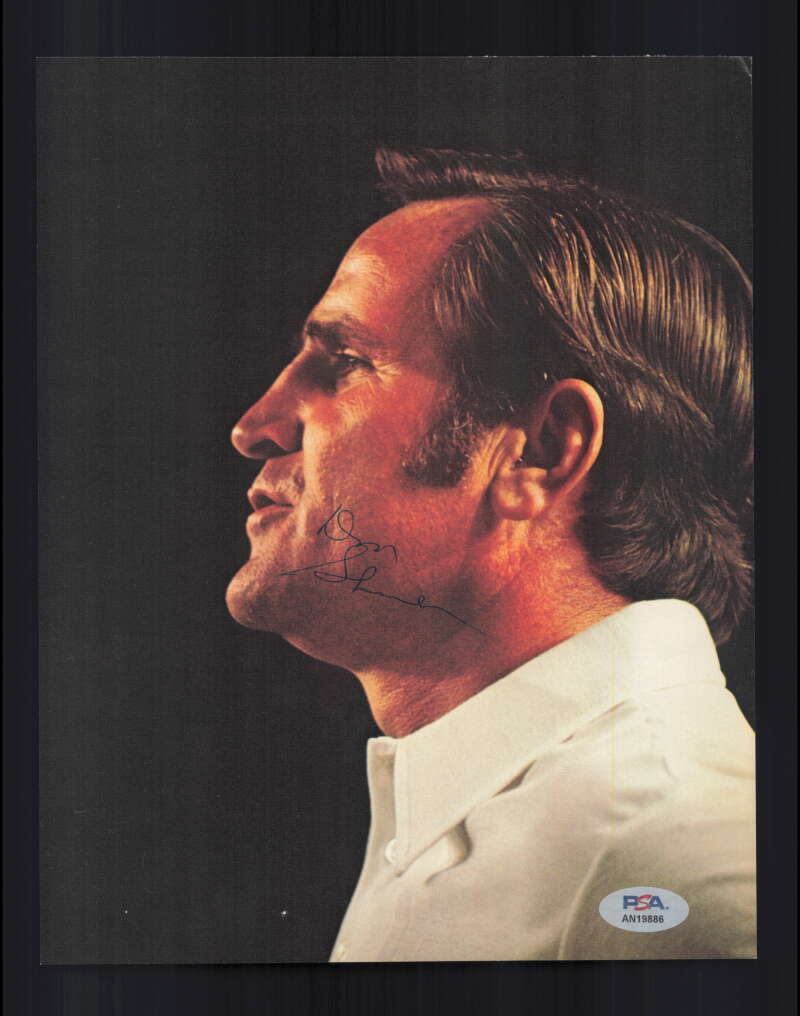 Don Shula PSA DNA Signed 70`s Vintage 8x10 Photo Autograph Dolphins