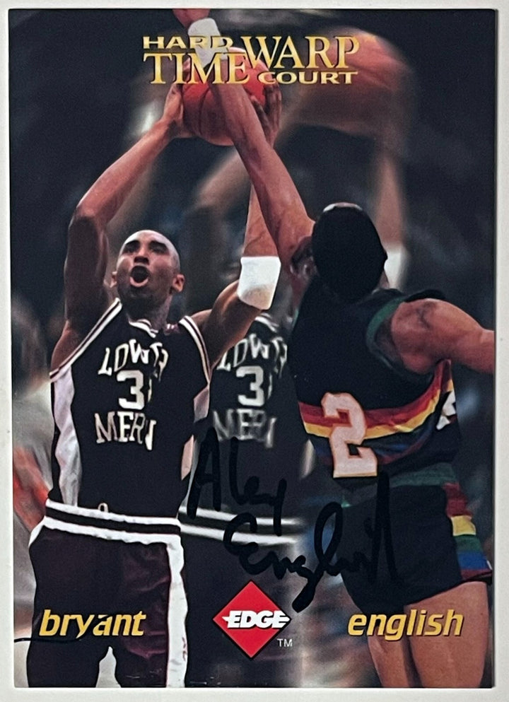 Kobe Bryant 1996-97 Collectors Edge Time Warp RC Card #TW3- Alex English Auto