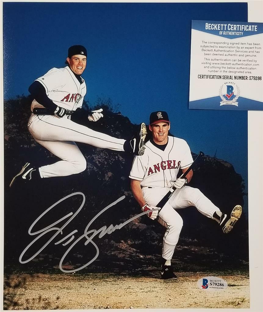 JT Snow signed California Angels 8x10 Photo Autograph ~ Beckett BAS COA