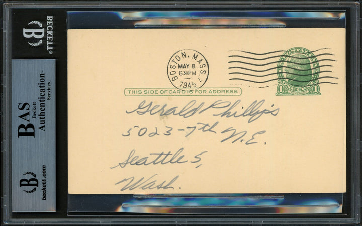 Larry Woodall Signed 3.25x5.5 Government Postcard Tigers Beckett #14066927