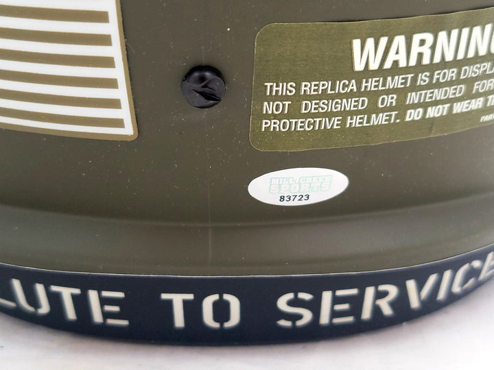 Steve Largent Jim Zorn Auto Seahawks Camo Salute To Service FS Helmet Go Hawks