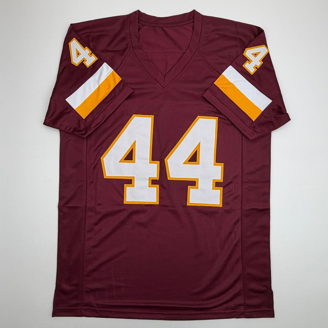 Autographed/Signed John Riggins Washington Burgundy Jersey Beckett BAS COA