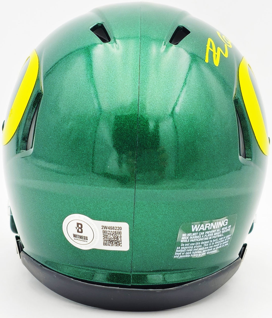 Dillon Gabriel Signed Oregon Ducks Green Speed Mini Helmet Beckett Wit