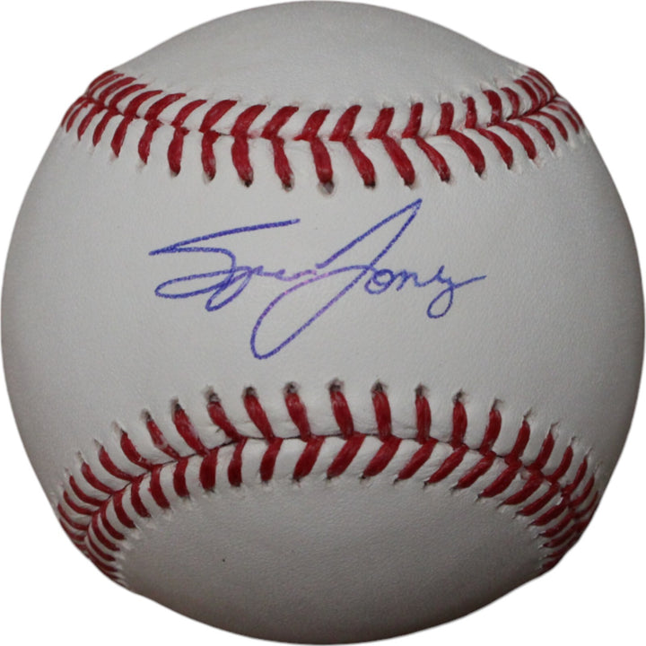 Spencer Jones Autographed/Signed New York Yankees OML Baseball FAN 46966
