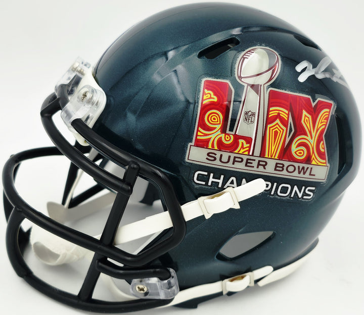 Jalen Carter Signed Eagles SB LIX Champions Speed Mini Helmet JSA