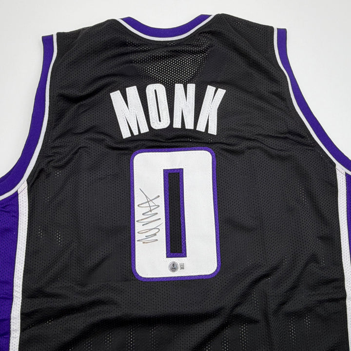 Autographed/Signed Malik Monk Sacramento Black Basketball Jersey Beckett BAS COA