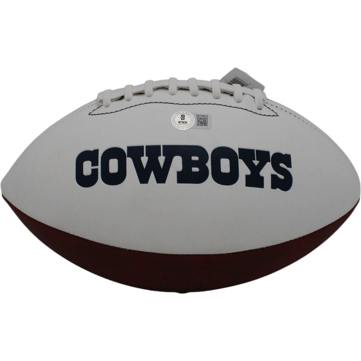 Emmitt Smith Autographed/Signed Dallas Cowboys Logo Football Beckett 28408