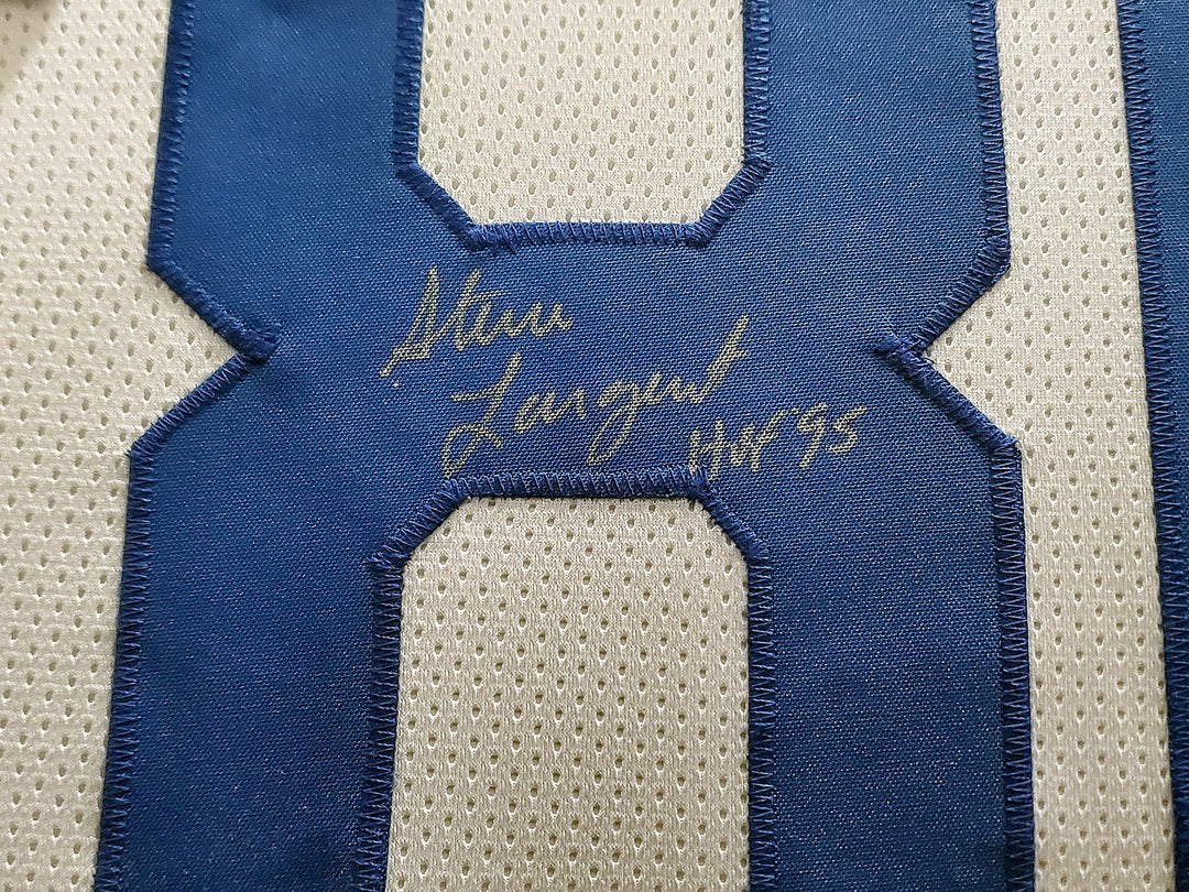 Seattle Seahawks Steve Largent Signed Framed White Jersey "HOF 95" MCS Holo