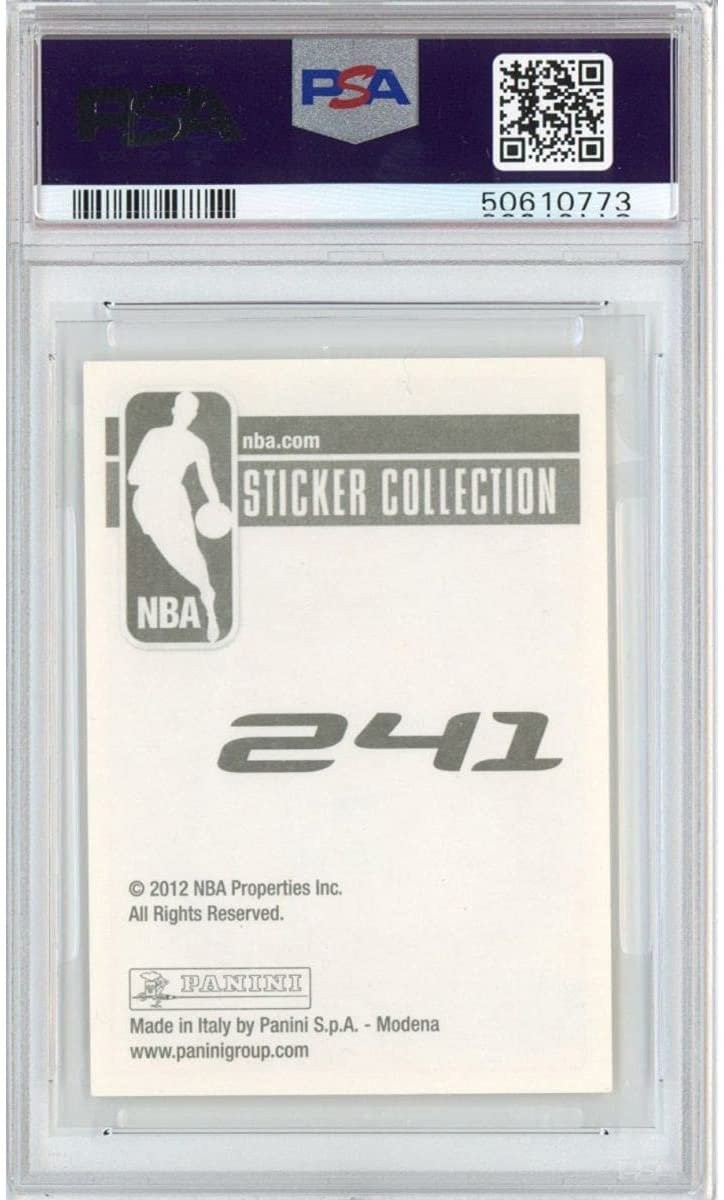 Graded 2012-13 Panini Stickers Anthony Davis #241 Rookie RC Card PSA