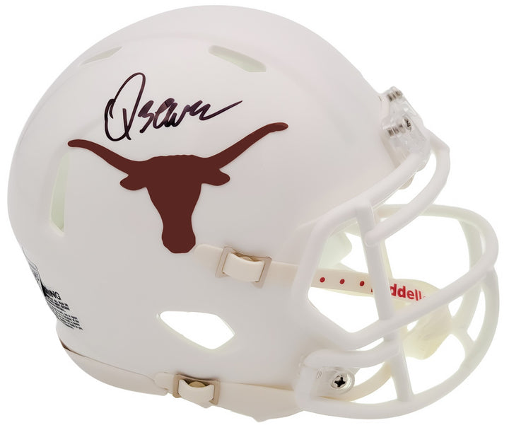 Quinn Ewers Autographed Signed Texas Longhorns White Speed Mini Helmet Beckett