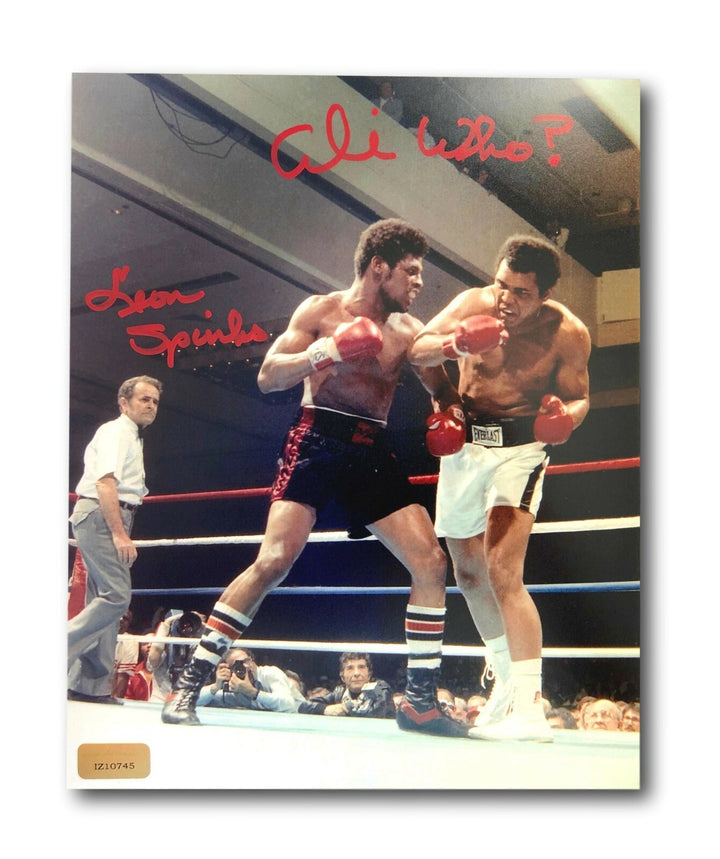 Leon Spinks Signed 8x10 Photo Inscribed "Ali Who?" Michael 8x Muhammad Ali #3