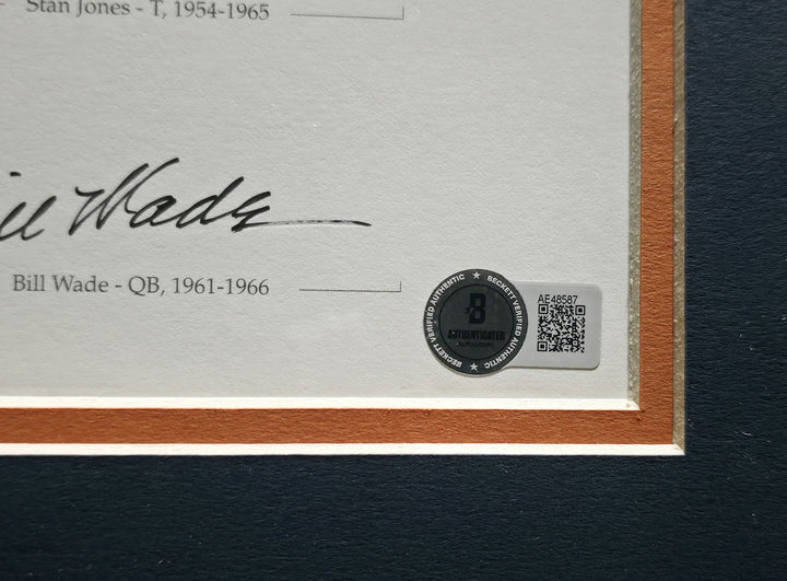 Bears Greats Signed Framed Panoramic Photo With 20 Sigs Beckett BAS