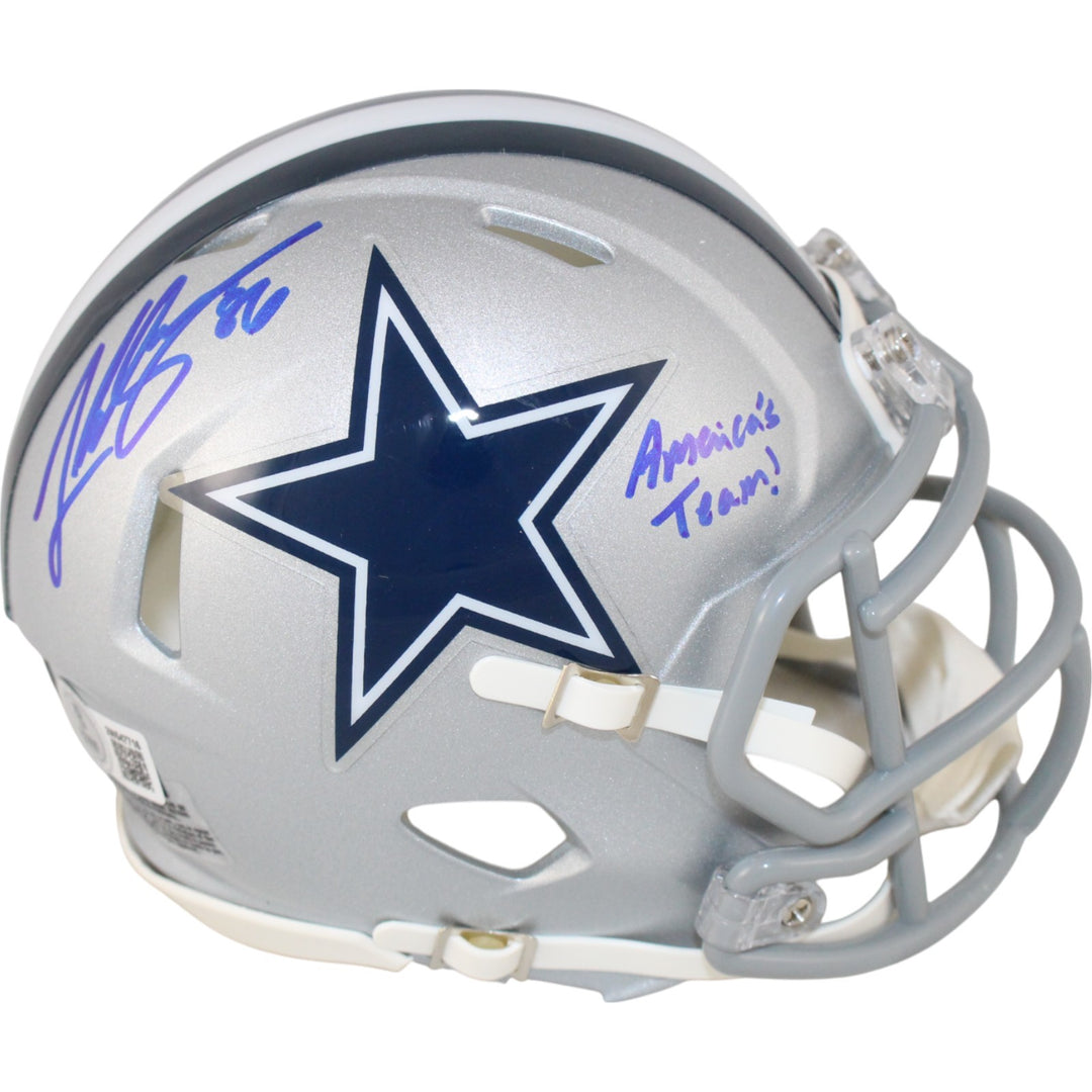 Luke Schoonmaker Signed Dallas Cowboys Mini Helmet America's Team Beckett 51148