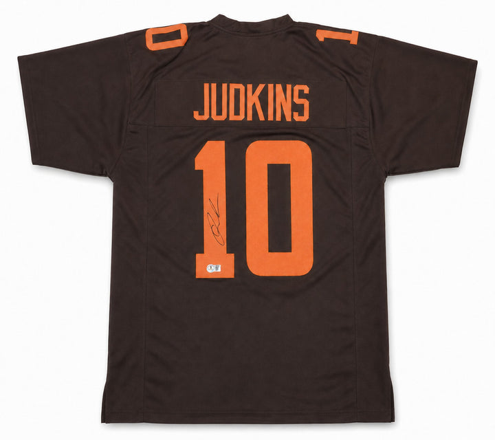 Cleveland Browns Quinshon Judkins Signed Brown Jersey Beckett BAS Witness