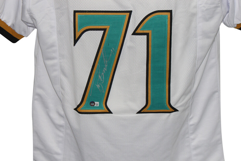 Tony Boselli Autographed/Signed Pro Style White XL Jersey BAS 33189