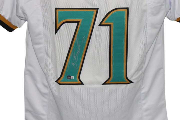 Tony Boselli Autographed/Signed Pro Style White XL Jersey BAS 33189