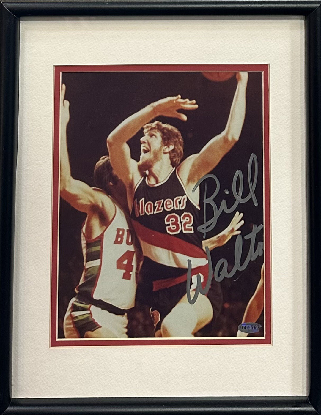 Bill Walton Signed 8x10 Framed Photo Blazers Mint Autograph Steiner COA HOF