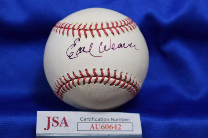 Earl Weaver JSA COA Autograph Major League Signed Baseball