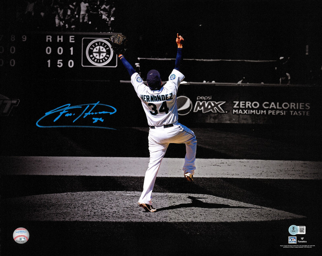 Felix Hernandez Signed 16x20 Photo Seattle Mariners Beckett BAS Witness