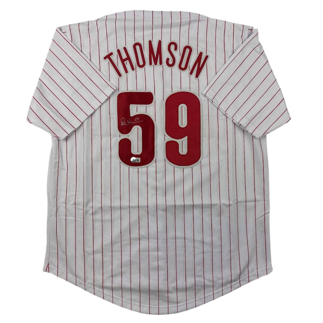 Autographed/Signed Rob Thomson Philadelphia Pinstripe Jersey Beckett BAS COA