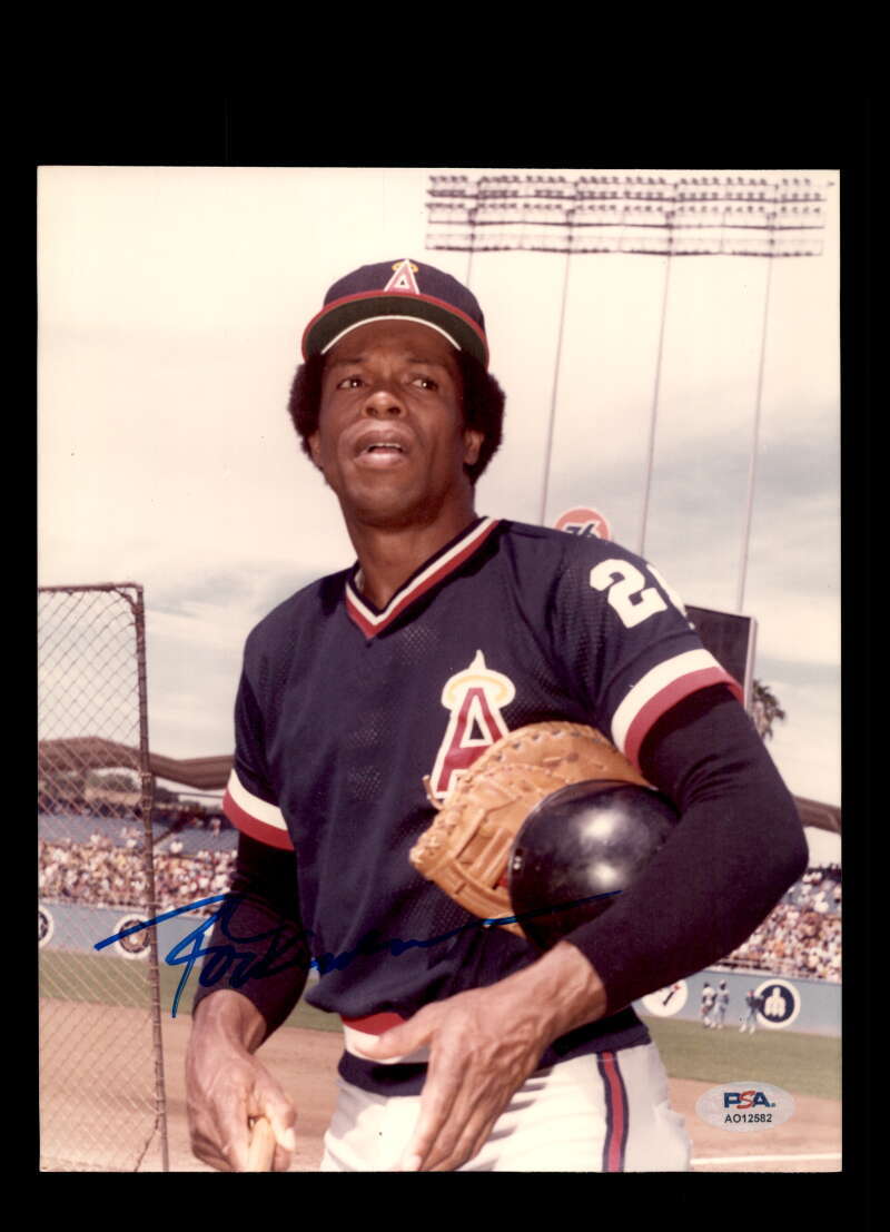 Rod Carew PSA DNA Signed 8x10 Photo Autograph Angels