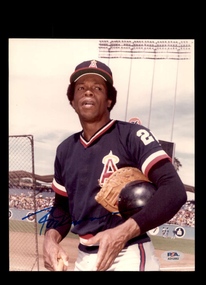Rod Carew PSA DNA Signed 8x10 Photo Autograph Angels