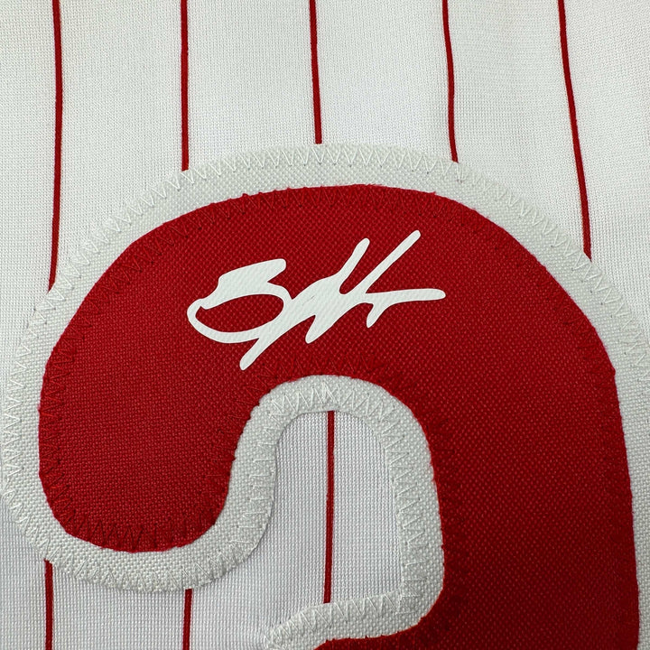 Facsimile Autographed Bryce Harper Philadelphia Pinstripe Reprint Auto Jersey XL