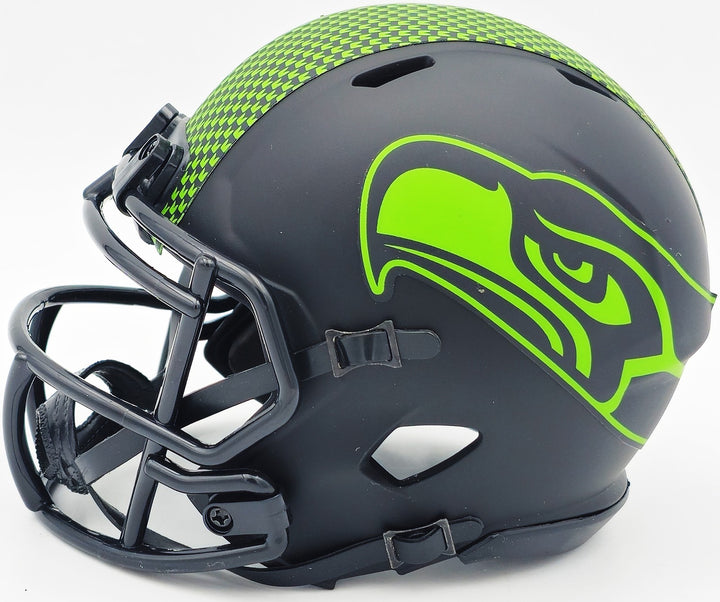 Walter Jones Signed Seattle Seahawks Eclipse Black Speed Mini Helmet JSA