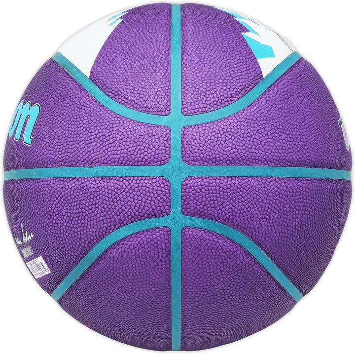 John Stockton Signed Purple City Edition Basketball Jazz Mountains Beckett Wit