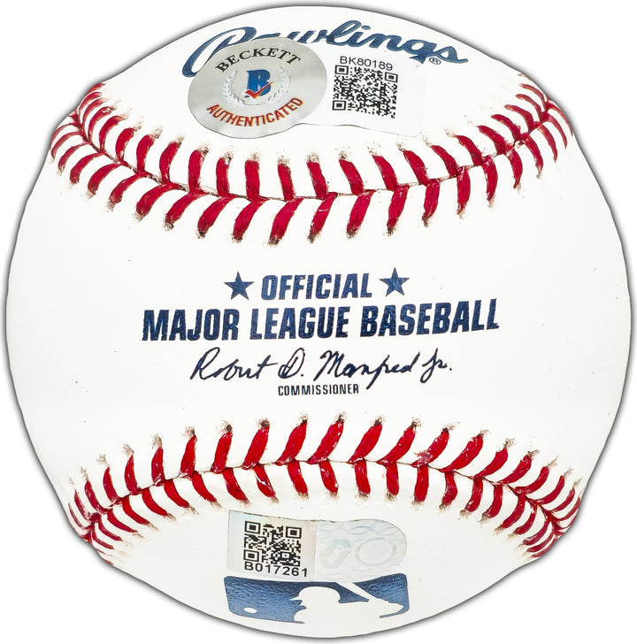 Nolan Ryan Signed Official MLB Baseball Texas Rangers "5714 K's" Beckett BAS QR