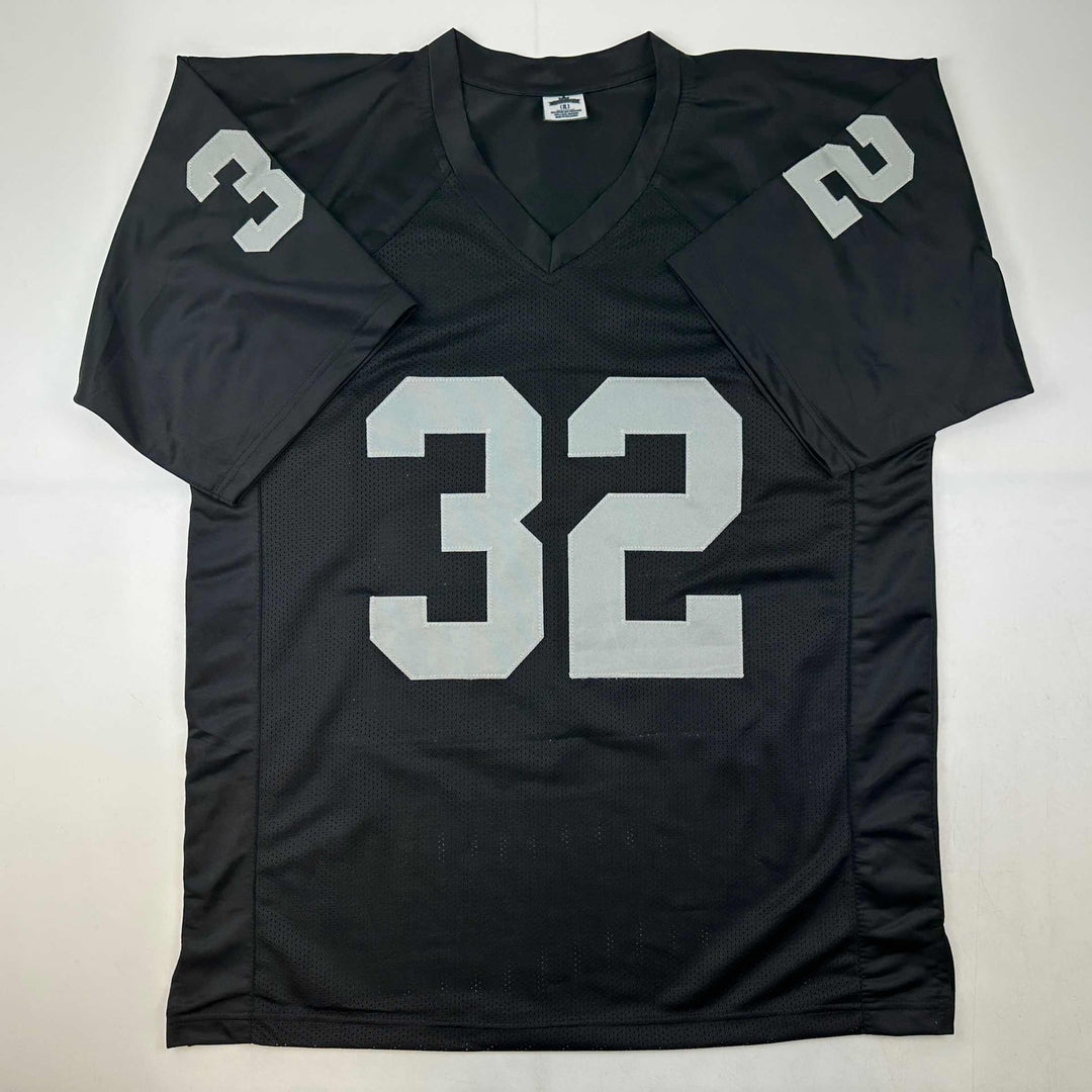Facsimile Autographed Marcus Allen Oakland Las Vegas Black Reprint Jersey XL