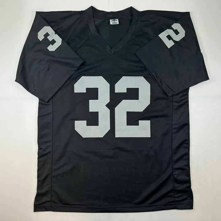 Facsimile Autographed Marcus Allen Oakland Las Vegas Black Reprint Jersey XL