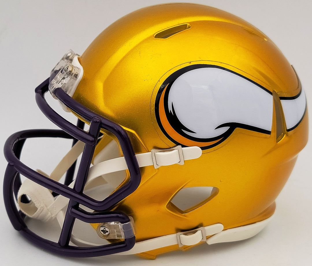Herschel Walker Signed Minnesota Vikings Flash Yellow Speed Mini Helmet Beckett
