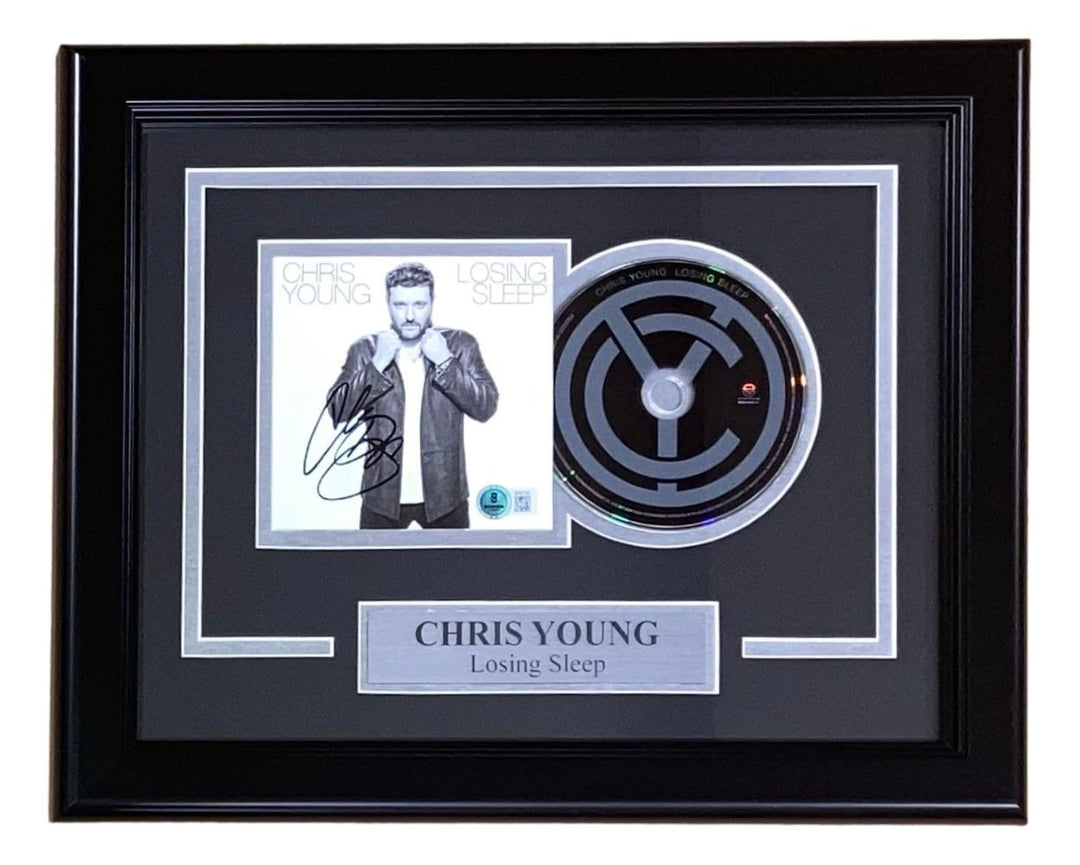 Chris Young Signed Framed Losing Sleep CD Booklet BAS