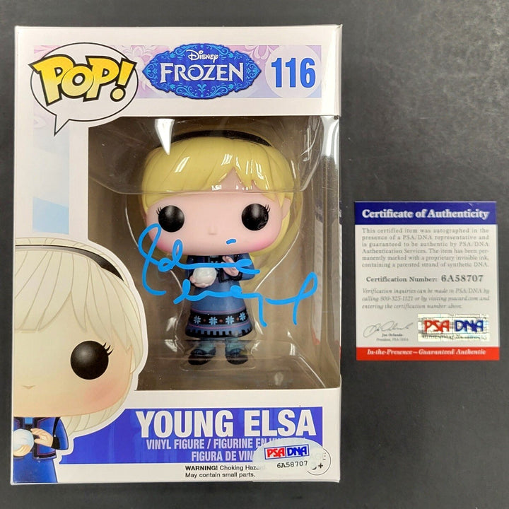 Idina Menzel signed Disney Frozen Young Elsa Funko Pop! autograph ~ PSA/DNA COA
